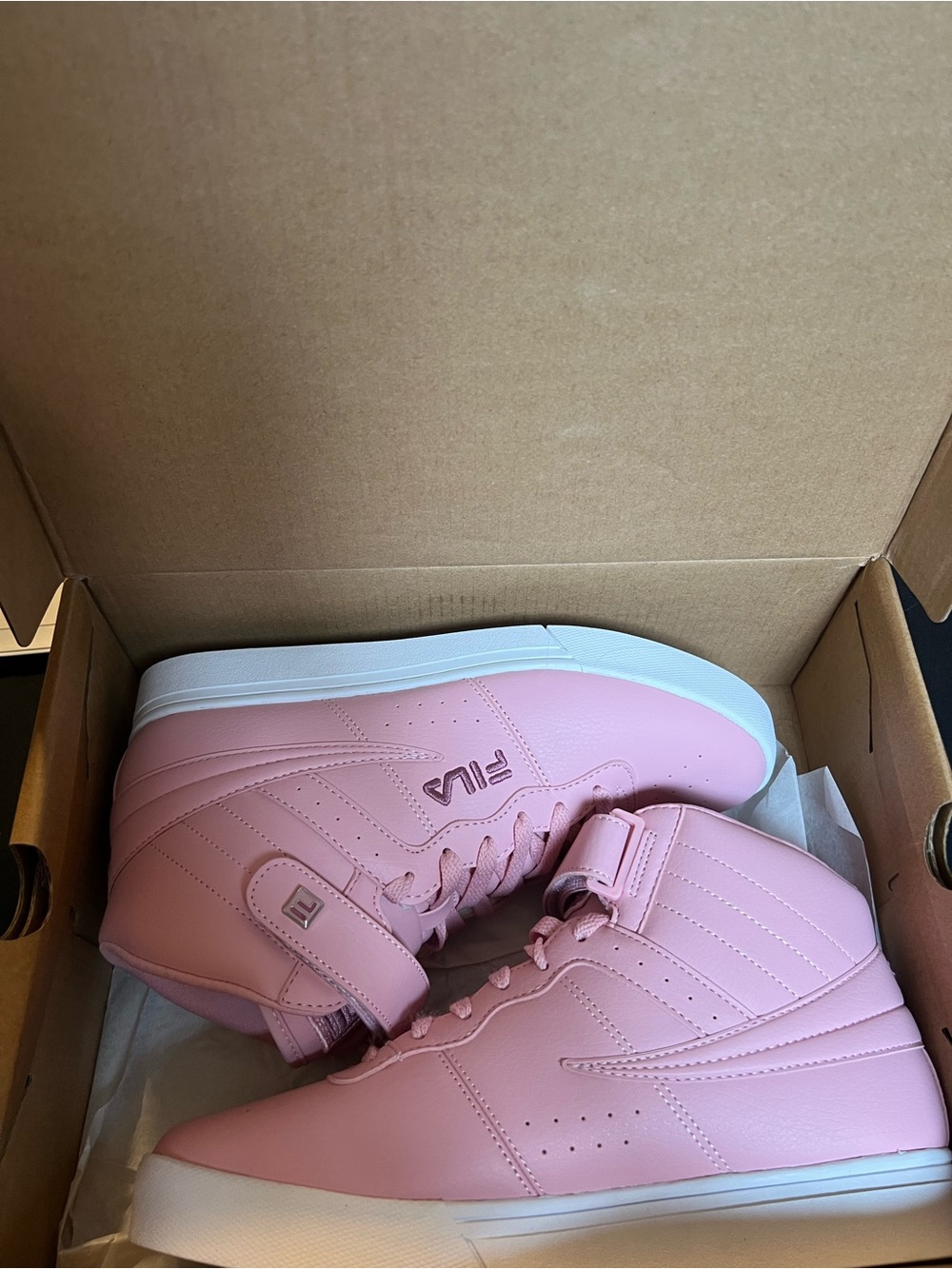 Fila Pink Mid-Top Athletic Sneakers